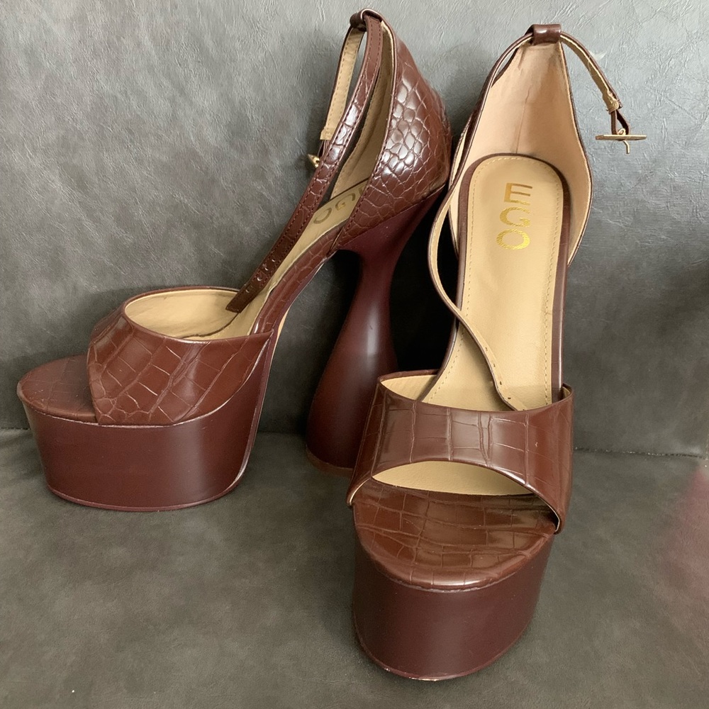 Brown Chunky Heels